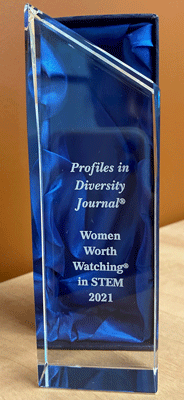 Profiles in Diversity Journal Women Worth Watching in STEM 2021 award