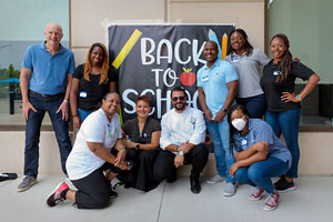 Ingredion employees at the Garfield Park back-to-school event